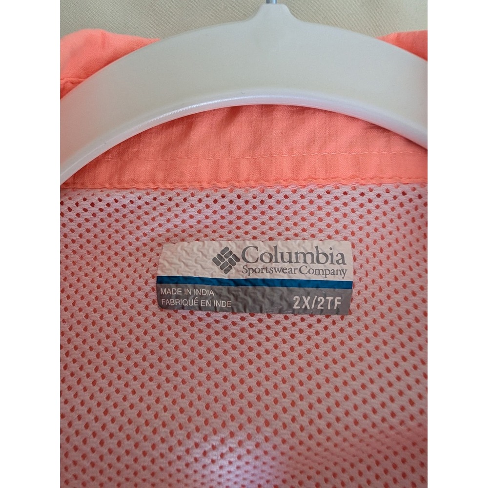 Columbia PFG Tamiami II Fishing Shirt Womens 2X Coral Peach Short Sleeve FW7277 - Picture 6 of 6